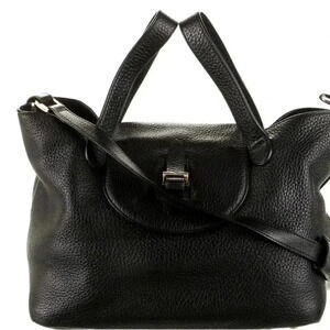 Meli Mali black leather satchel handbag
